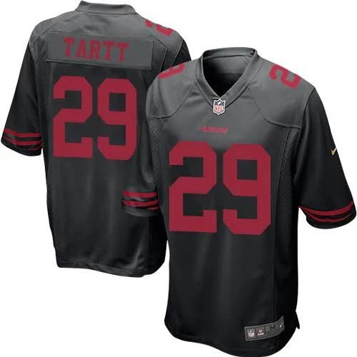Men San Francisco 49ers 29 Jaquiski Tartt Nike Black Game Player NFL Jersey